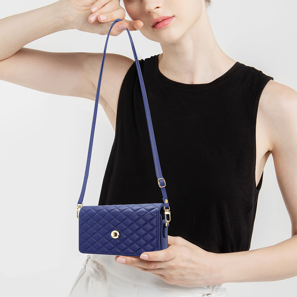 Luxury Bags Leather - กระเป๋าใส่โทรศัพท์มือถือแบบสายสะพายปรับได้, กระเป๋าหนัง PU หรูหราสำหรับผู้หญิง ใช้ได้กับ iPhone/Samsung/Huawei