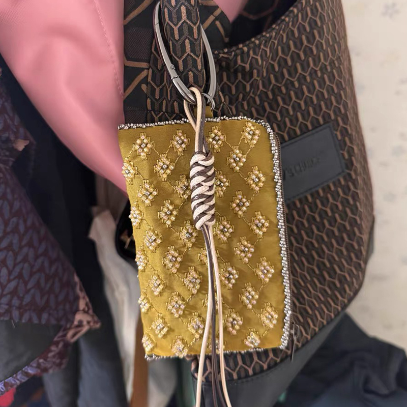 Luxury Zipper Bags - กระเป๋าใส่ของจุกจิกขนาดเล็กสำหรับผู้หญิง กระเป๋าถือดีไซน์หรูหรา รุ่นใหม่ปี 2026 ทำจากโพลีเอสเตอร์ เย็บมือ