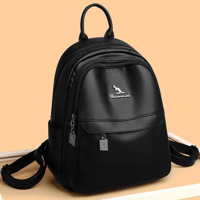 Luxury Bags Leather - 2024 ใหม่ผู้หญิงไหล่กระเป๋าหนังคุณภาพสูงกระเป๋าเป้สะพายหลังLuxury Designerยี่ห้อกระเป๋าเป้สะพายหลังขนาดใหญ่ความจุสาวกระเป๋าหนังสือท่องเที่ยว