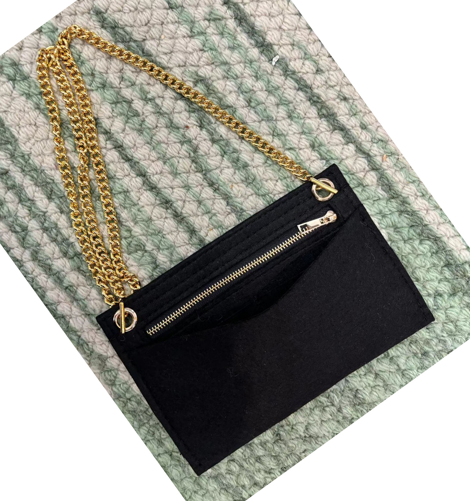 Luxury Designer Bags Ysl - กระเป๋าใส่โมโนแกรม YSL กระเป๋าจัดระเบียบหรูหราพร้อมสายโซ่กระเป๋าดีไซน์เนอร์กระเป๋าถือซับใน tas kosmetik ด้านใน