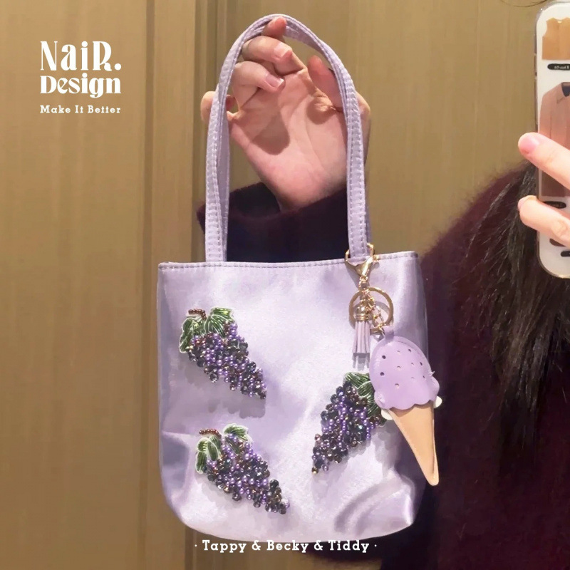Luxury Y2K Bags - กระเป๋าถือปักลายแพทช์เวิร์คสุดหรู สไตล์เกาหลีหวานๆ Y2K สวยงาม พร้อมหูหิ้ว กระเป๋าคลัทช์แฟชั่นลำลอง