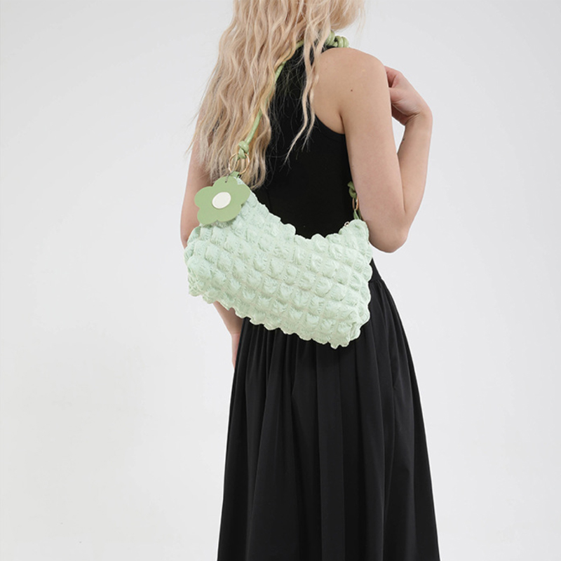 Luxury Bags Quality - กระเป๋าถือผู้หญิงแบบใหม่ สไตล์เกาหลี สีพื้น โดพามีน แฟชั่น ทันสมัย