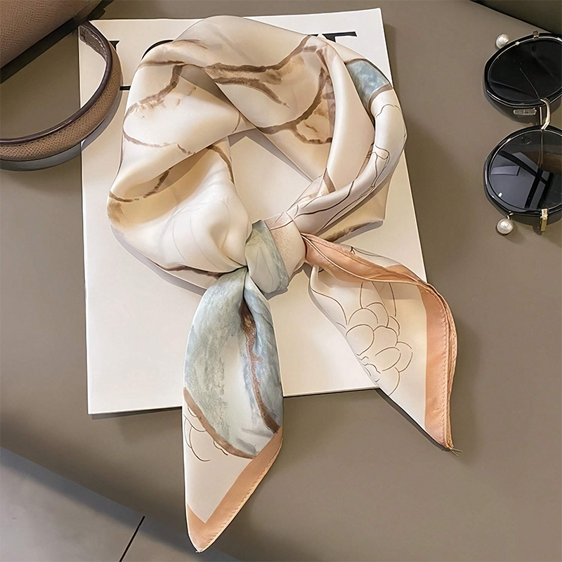 Luxury Bags In China - 2024 ออกแบบแฟชั่นพิมพ์ซาตินผ้าพันคอผ้าไหมสแควร์สําหรับผู้หญิงกระเป๋านาฬิกาข้อมือ Wraps Lady ผ้าพันคอ Shawl