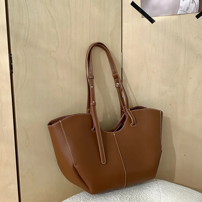 Luxury Bags Quality - กระเป๋าถือสตรีวินเทจขนาดใหญ่ความจุแบบพกพาช้อปปิ้งไหล่กระเป๋า PU หนังสุภาพสตรี Commuter Underarm Totes
