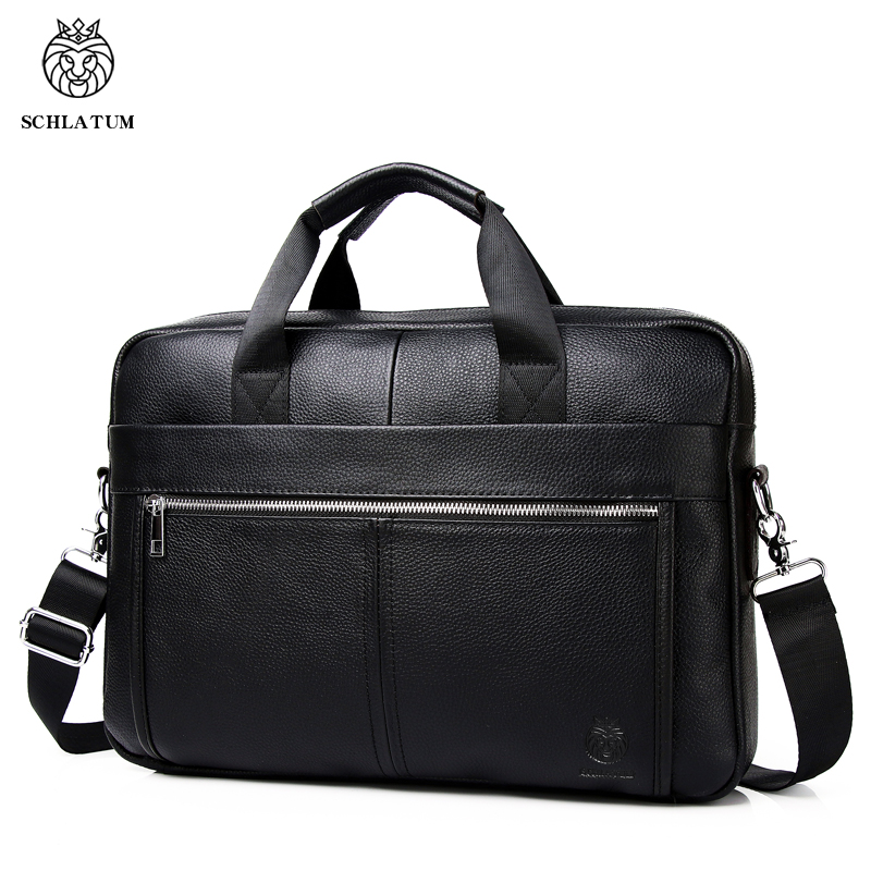 Luxury Bags That Fit Laptop - SCHLATUM กระเป๋าเอกสารหนังแท้สำหรับผู้ชายกระเป๋าถือหรูกระเป๋าเอกสารแล็ปท็อปกระเป๋า 15 นิ้วสำนักงานธุรกิจกระเป๋าคอมพิวเตอร์