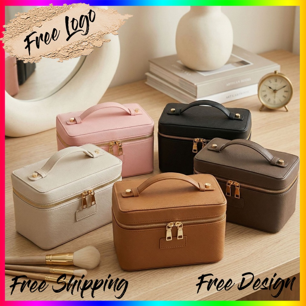 Luxury Bags Leather - กระเป๋าเครื่องสำอางหนังลายหนังนกกระจอกเทศสุดหรู กระเป๋าใส่เครื่องสำอางพกพา กระเป๋าเดินทาง รับผลิตแบรนด์ส่วนตัว โลโก้สั่งทำ ขายส่ง