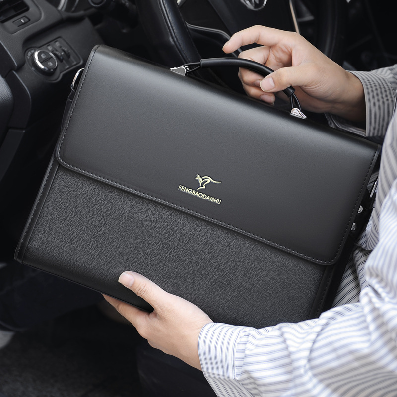 Luxury Bags That Fit Laptop - หรูหรากระเป๋าเอกสารผู้ชาย Designer ทํางานสบายๆขนาดใหญ่ความจุ Tote PU หนังกระเป๋าถือไหล่