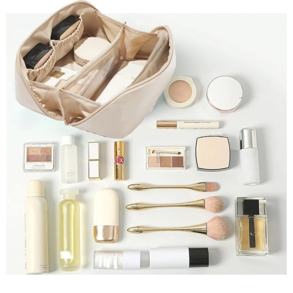 Luxury Ziploc Bags - กระเป๋าจัดระเบียบเครื่องสำอางสำหรับผู้หญิง กระเป๋าใส่เครื่องสำอาง กระเป๋าเก็บของหรูหราสำหรับสุภาพสตรี กระเป๋าเครื่องสำอาง กระเป๋าจัดระเบียบสำหรับเดินทางแบบมีซิป