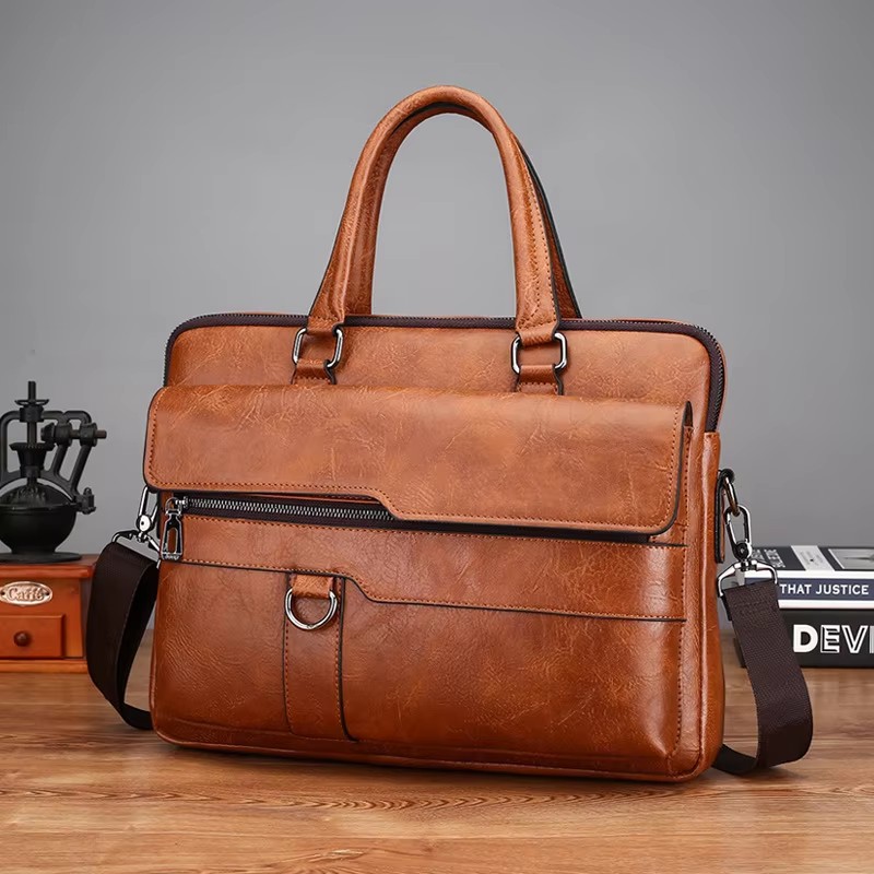 Luxury Bags That Fit Laptop - แบรนด์หรูผู้ชายกระเป๋าถือหนังกระเป๋าเอกสารสําหรับแล็ปท็อป Messenger กระเป๋าหนังผู้ชาย Business Portfolio สําหรับ