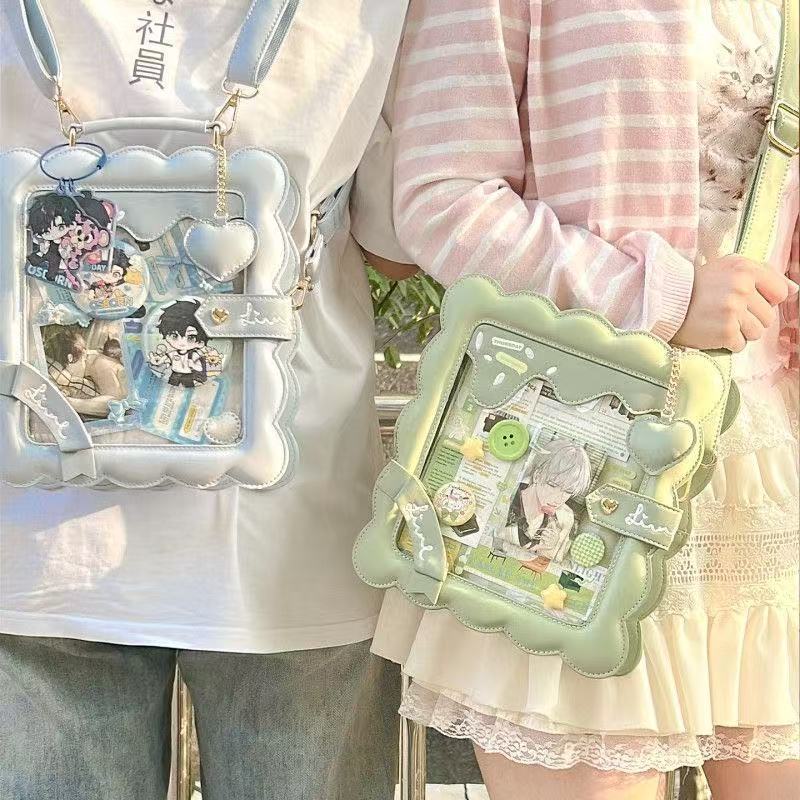 Luxury Y2K Bags - กระเป๋าเป้แฟชั่นใสสไตล์คาวาอี้น่ารัก ดีไซน์หวานหรูหราสไตล์ Y2K สำหรับผู้หญิง กระเป๋าสะพายข้างทันสมัยเข้าได้กับทุกชุด สไตล์