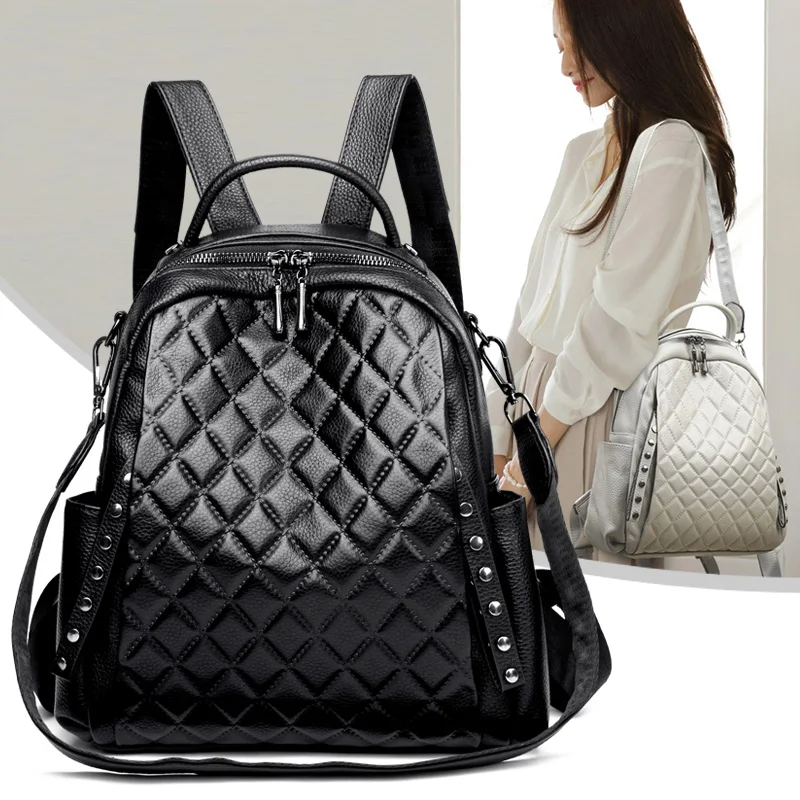 ของแท้หนัง Rucksack ผู้หญิงไหล - Luxury Bags Leather บทวิจารณ์และราคา