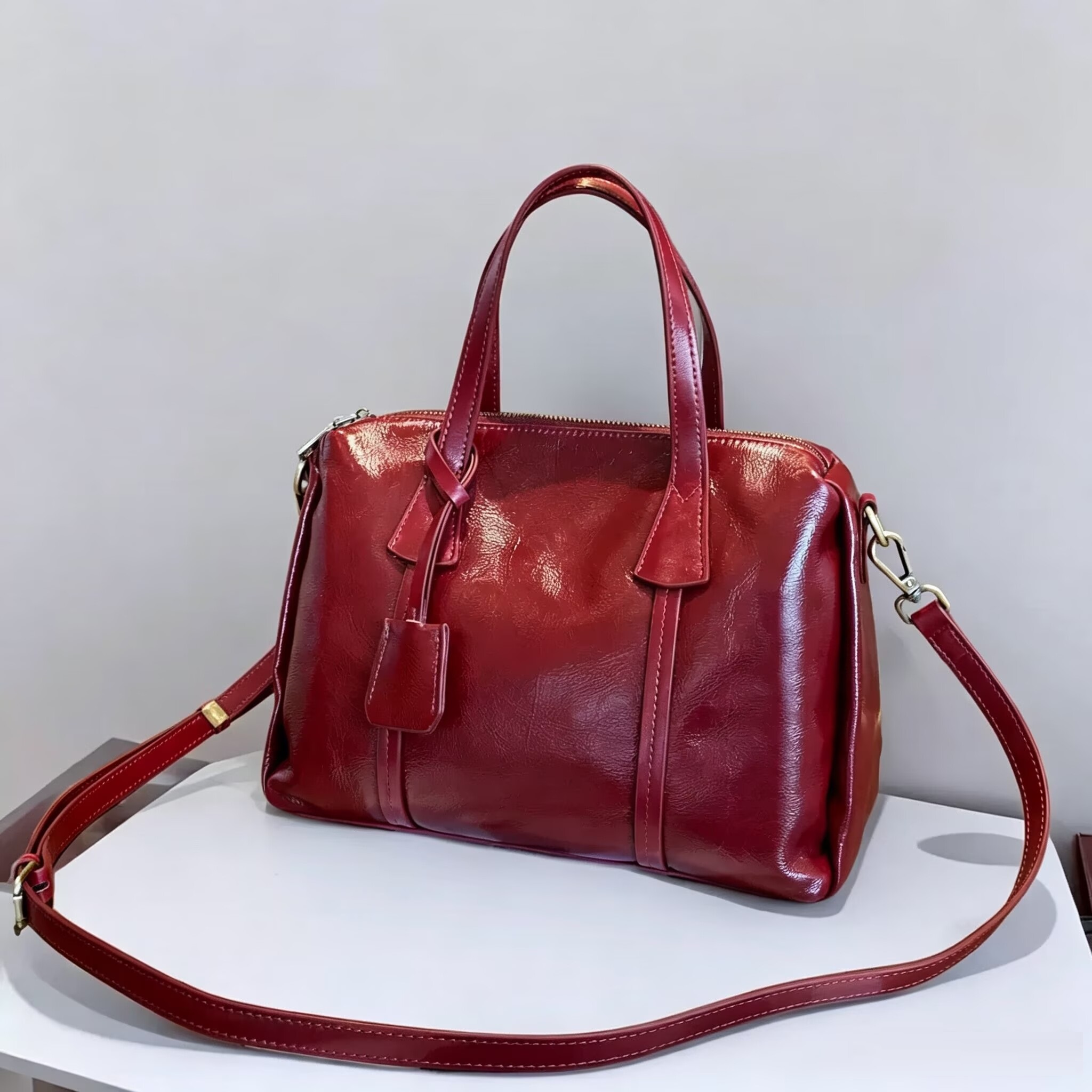 กระเป๋าถือหนังแท้สไตล์วินเทจสำ - Luxury Y2K Bags บทวิจารณ์และราคา