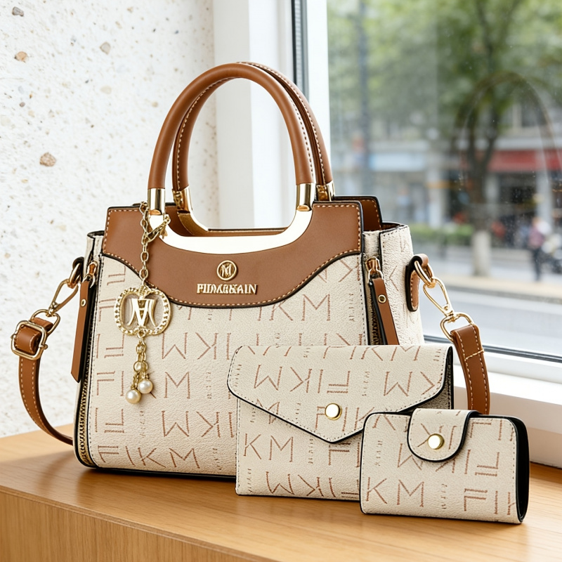ชุดกระเป๋าพิมพ์ลายตัวอักษร 3 ช - Luxury Zipper Bags บทวิจารณ์และราคา