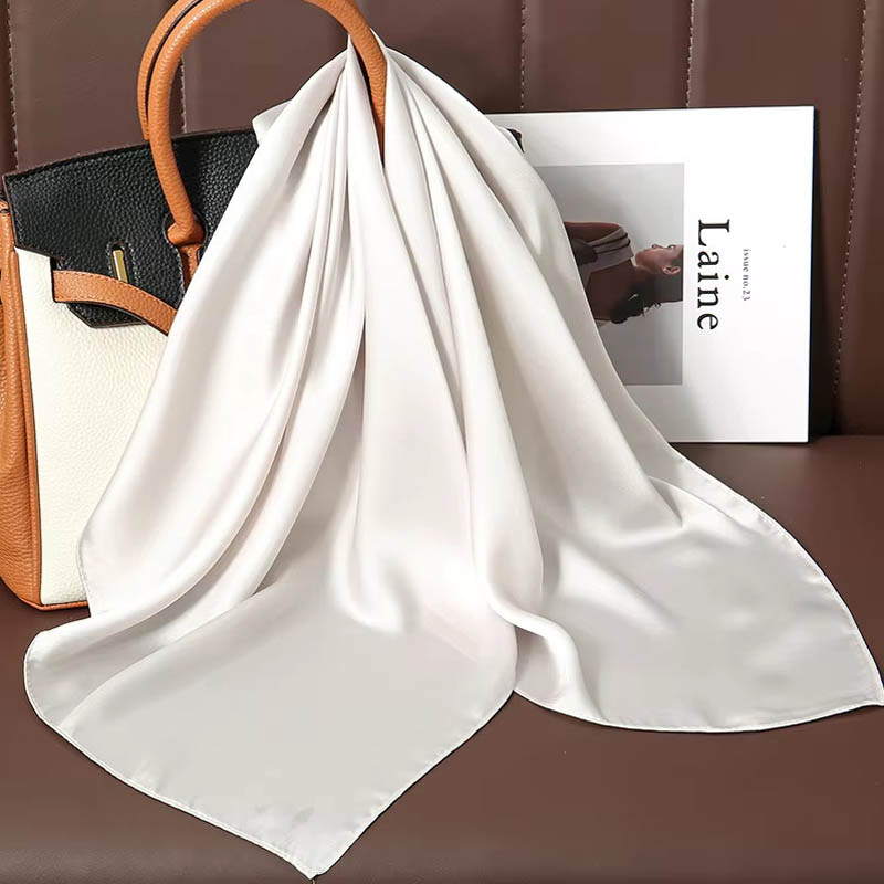 ผ้าพันคอไหมสีพื้นหรูหรา ผ้าซาต - Luxury Bags In China บทวิจารณ์และราคา