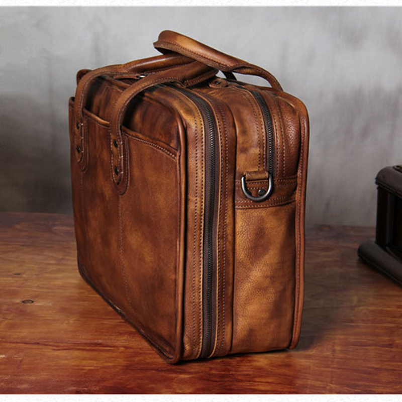 กระเป๋าเอกสารหนังแท้สไตล์วินเท - Luxury Bags That Fit Laptop บทวิจารณ์และราคา