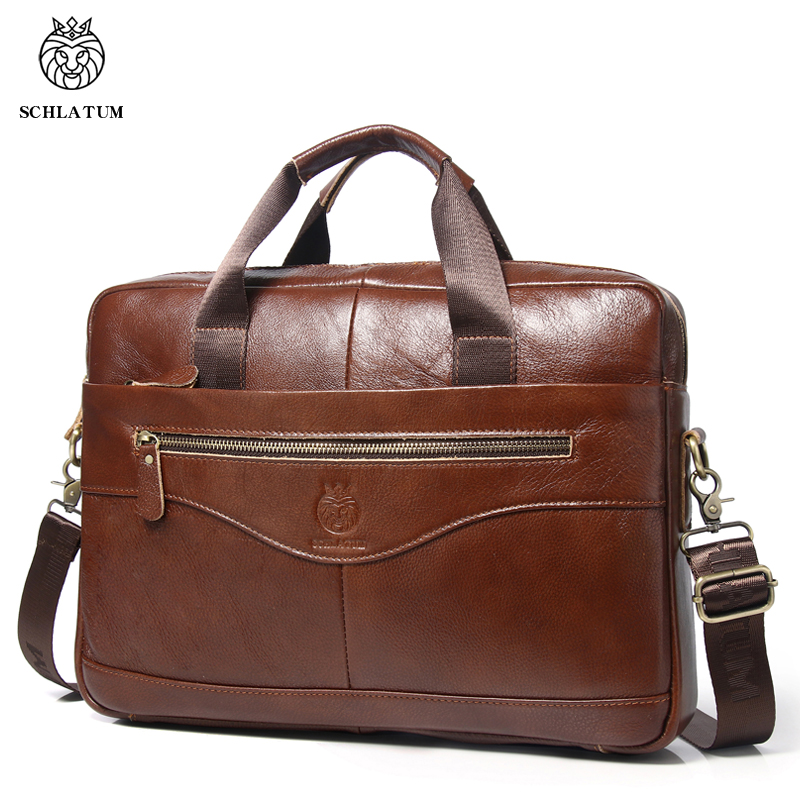 Schlatum กระเป๋าเอกสารหนังแท้ส - Luxury Bags That Fit Laptop บทวิจารณ์และราคา