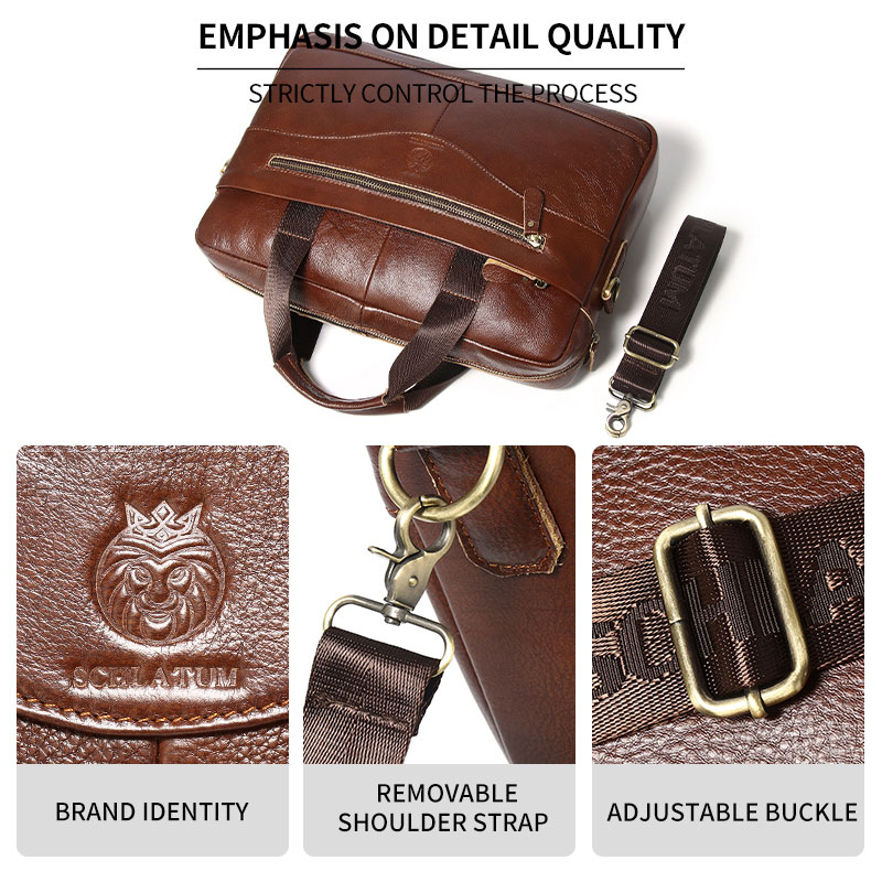Schlatum กระเป๋าเอกสารหนังแท้ส - Luxury Bags That Fit Laptop บทวิจารณ์และราคา