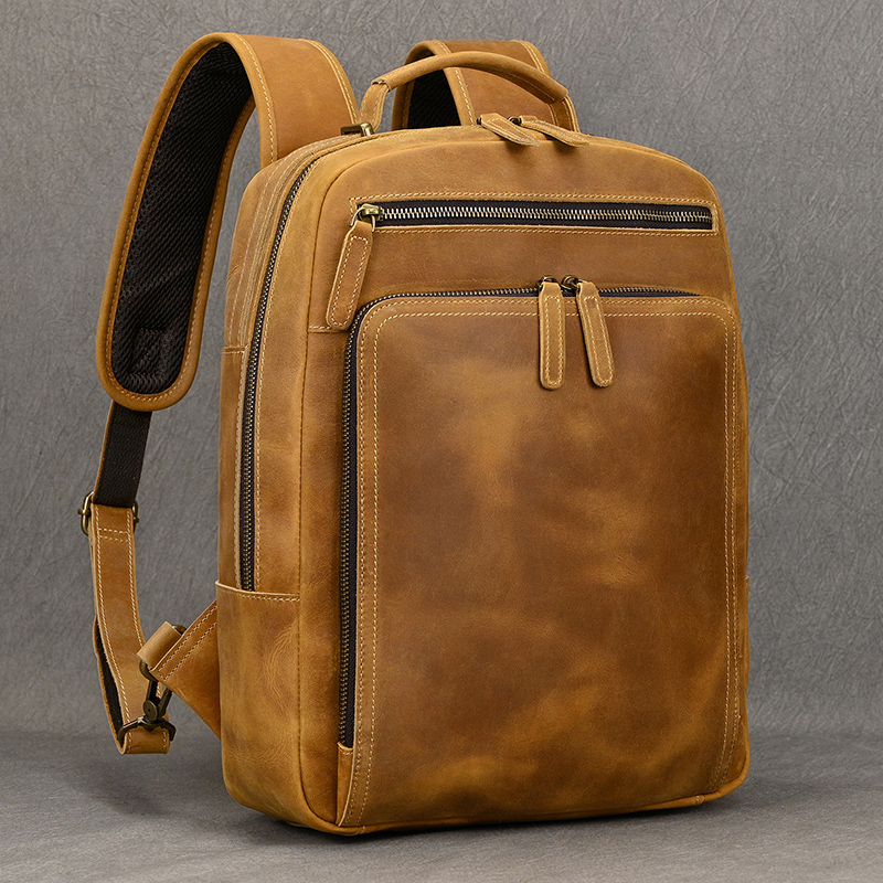 แฟชั่นหนังกระเป๋าเป้สะพายหลังส - Luxury Bags That Fit Laptop บทวิจารณ์และราคา